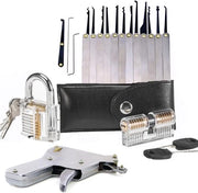 Set di Sfoglia Chiavi Transparenti - Sfoglia Chiavi a Croce e Pistola - Kit per Principianti di Serrafici - Argento