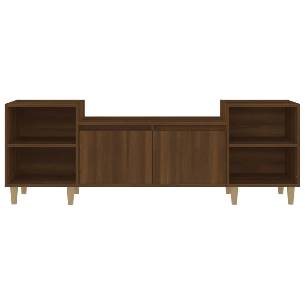 Mobile TV multimediale scaffale TV credenza mobile TV sala da pranzo soggiorno camera da letto rovere 160 x 35 x 55 cm legno ingegnerizzato marrone 02_0027190