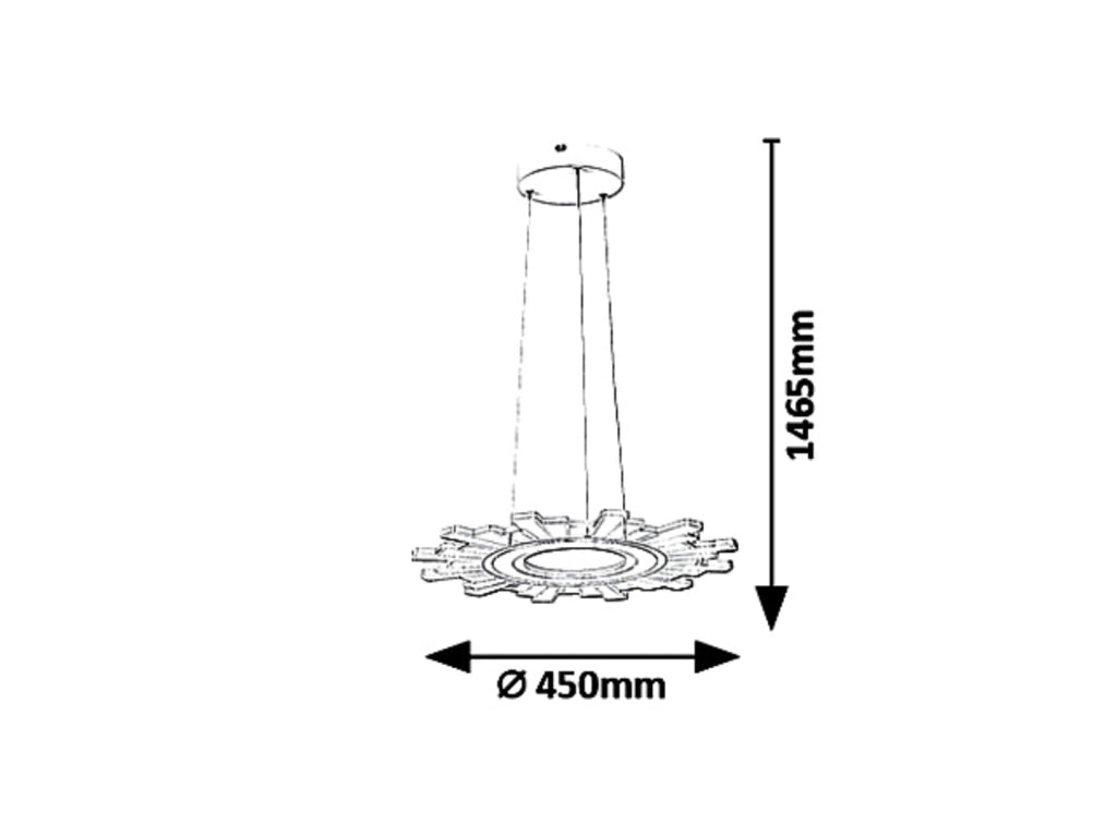 Lampadario moderno LED 30W bianco Ø45 Rabalux Felicity