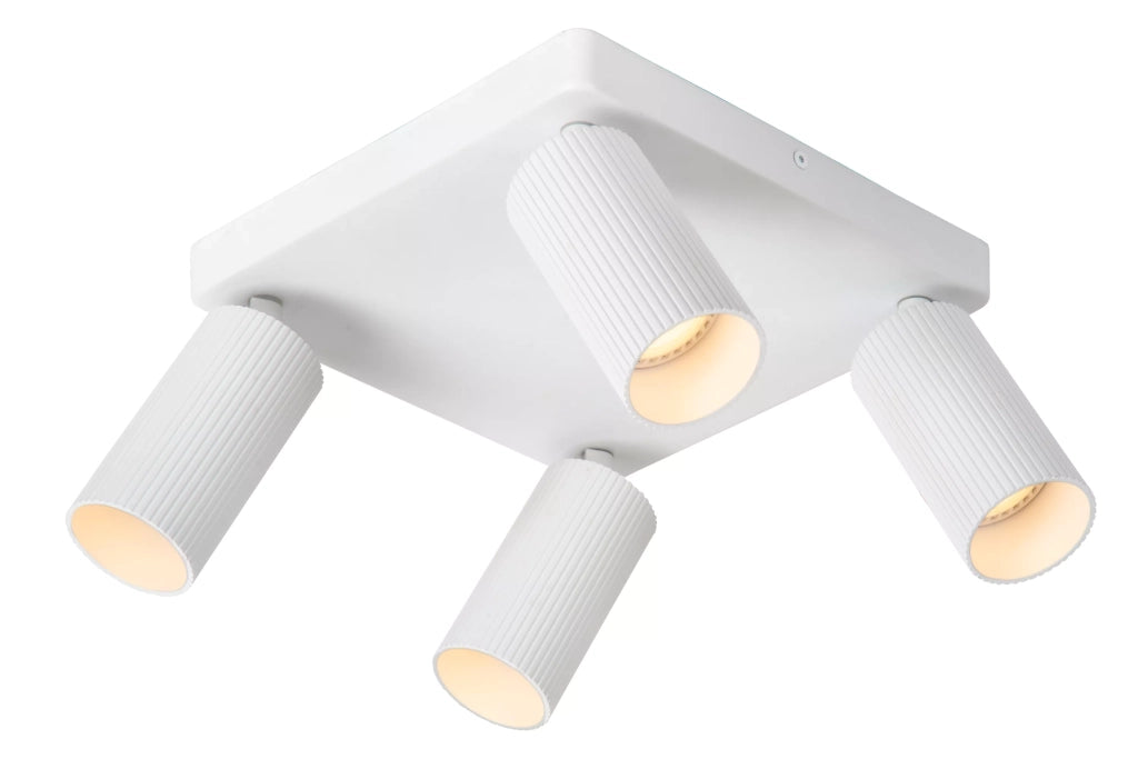 Plafoniera quadrata bianca Lucide CLUBS 4xGU10 40W