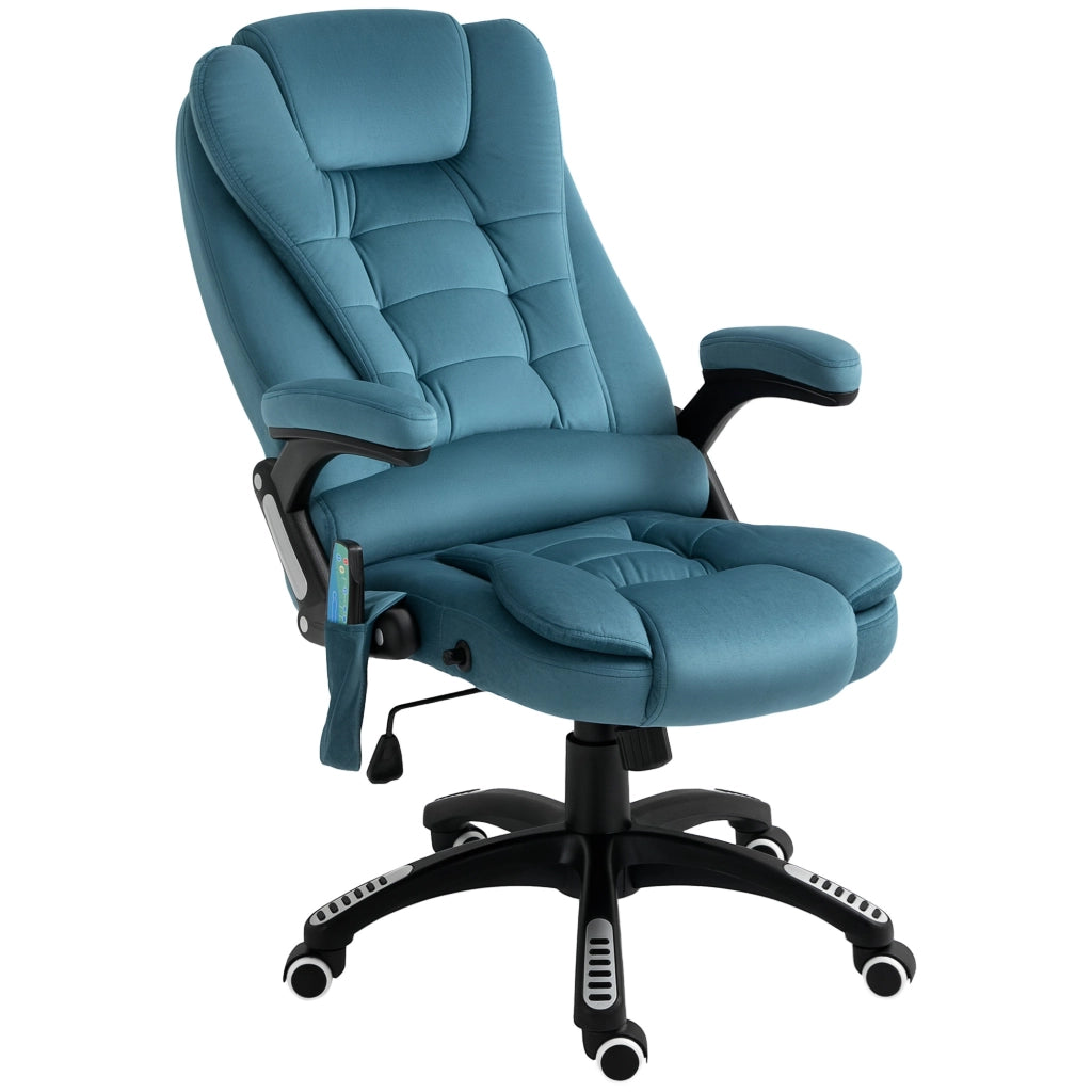 Sedia da ufficio ergonomica ¨C zephmum ¨C blu, tessuto, altezza regolabile