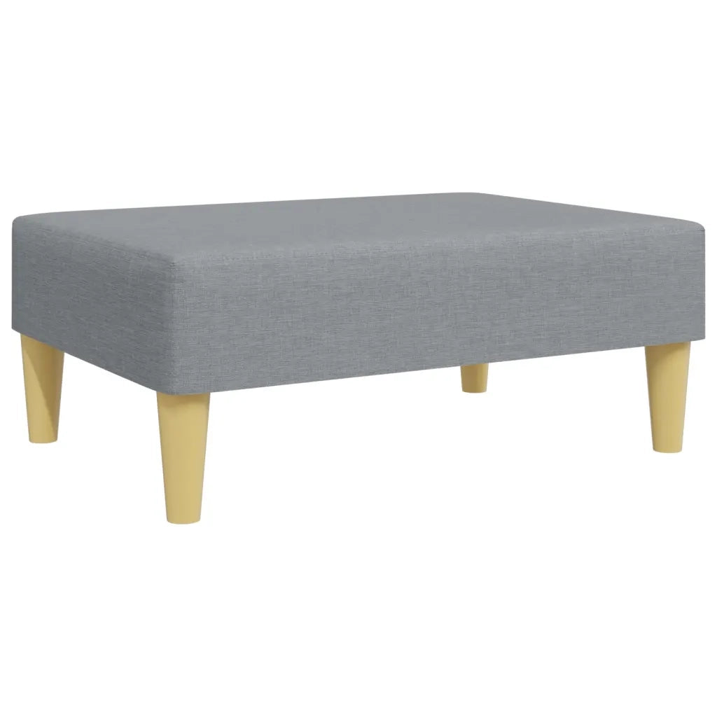 Divano Letto a 2 Posti con Poggiapiedi-Sofa Letto 2 Posti-Daybed Grigio Chiaro in Tessuto 505542