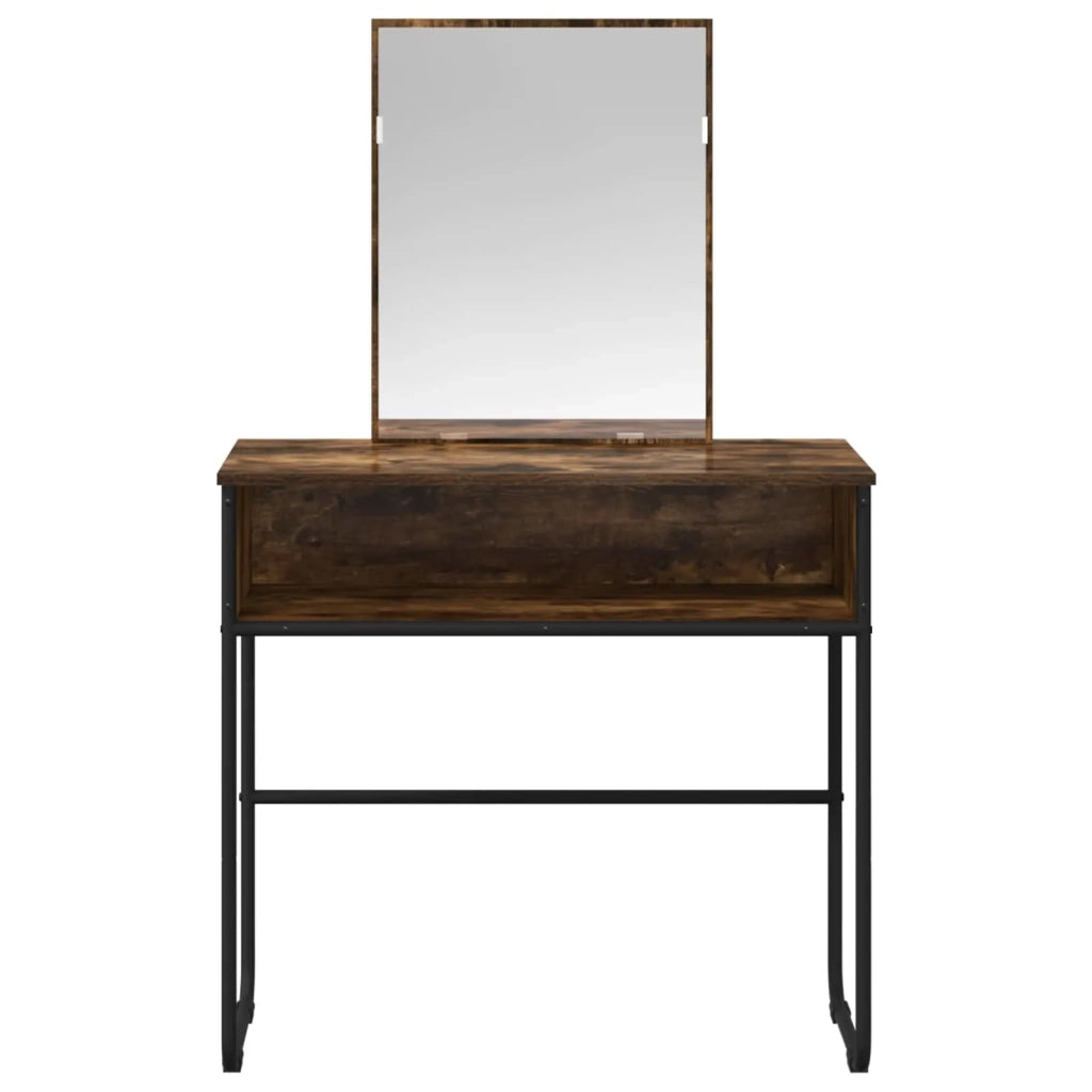 Tavolo da Trucco con lo scaffale Rovere Fumo 81 x 40 x 131 cm 8007691
