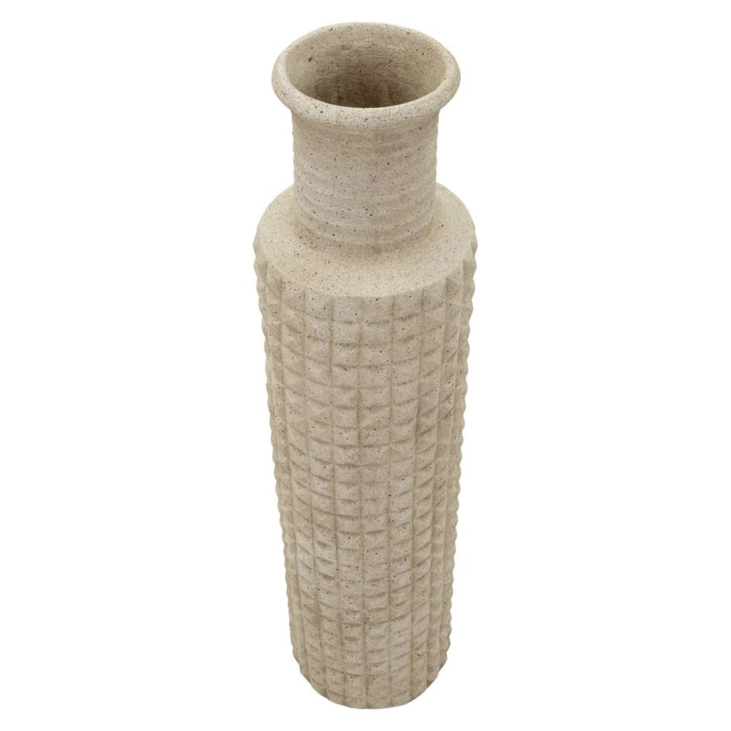 Vaso Decorativo VKH1036, Beige, Poliresina, 24,5x24,5x97 cm