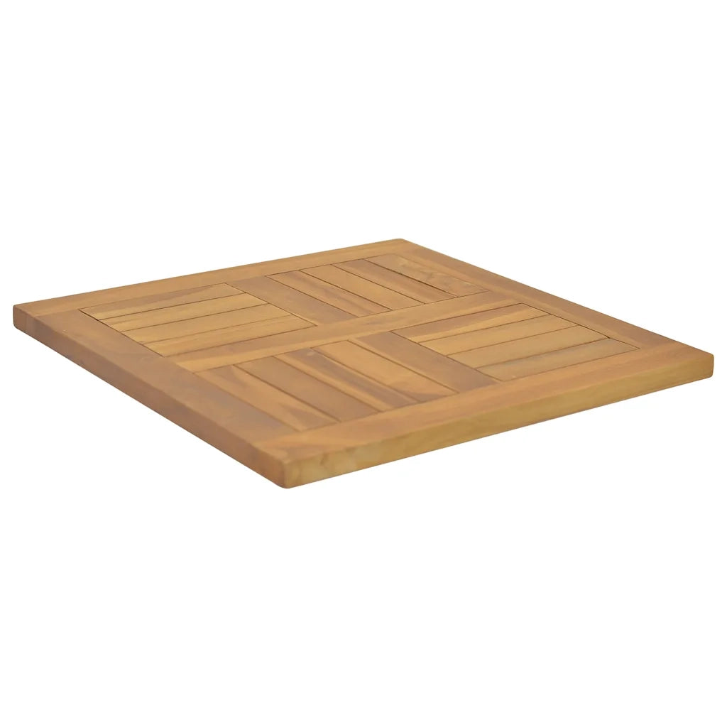Piano Tavolo Quadrato 50x50x2,5 cm in Legno Massello di Teak 316156