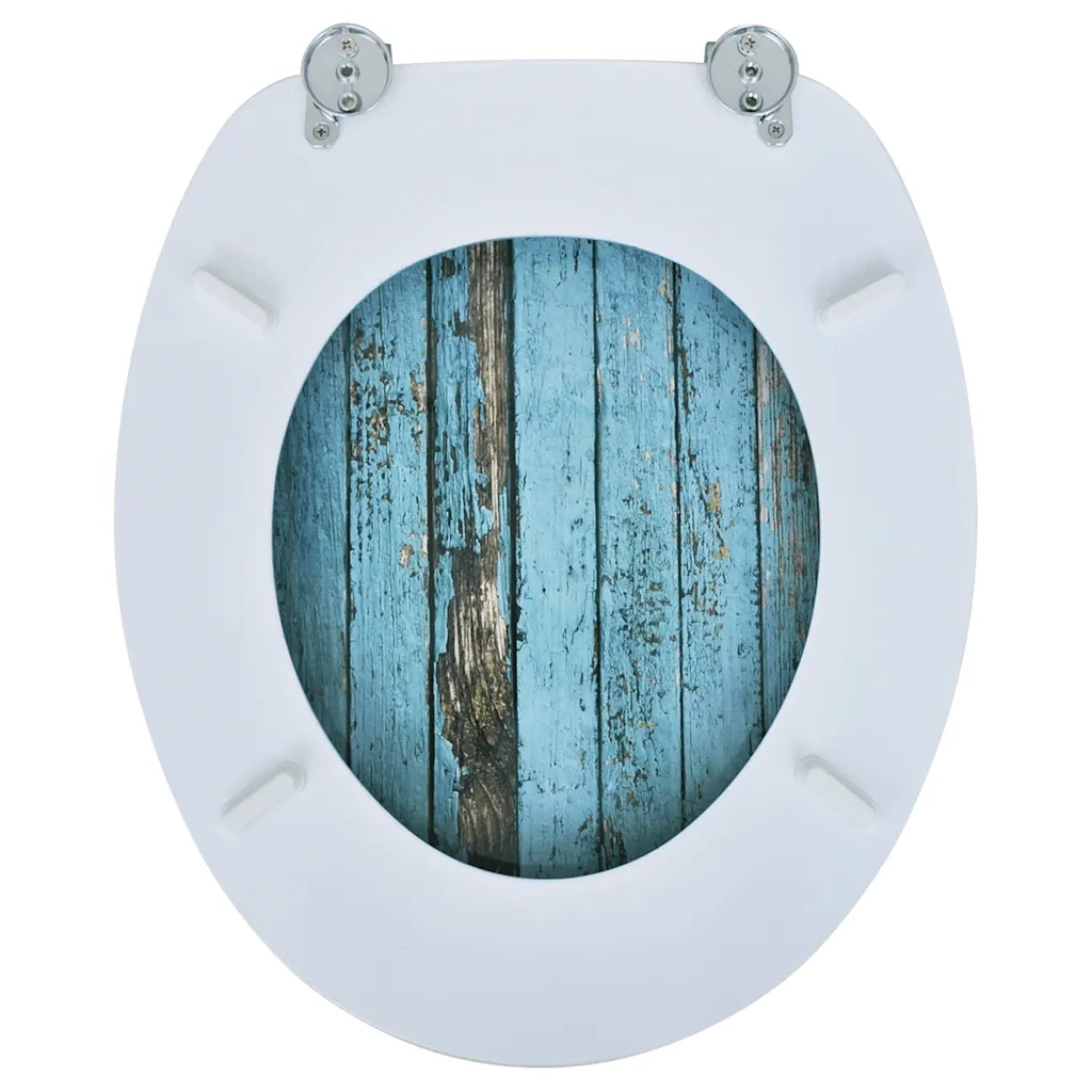 Coperchio da Toilette in MDF con Modello Legno Invecchiato CFW2707087