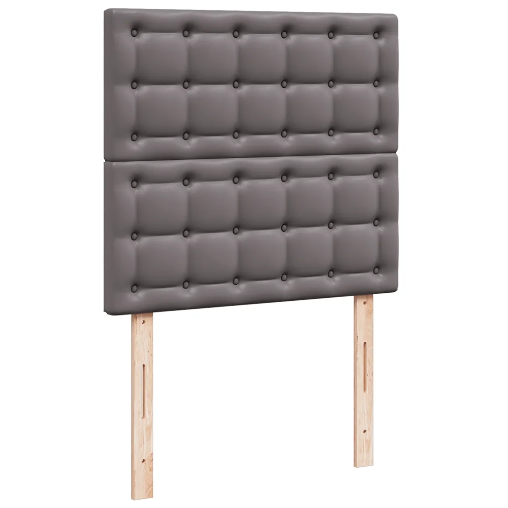 Letto Pouf con Materasso Grigio 90x200 cm Similpelle 3312984