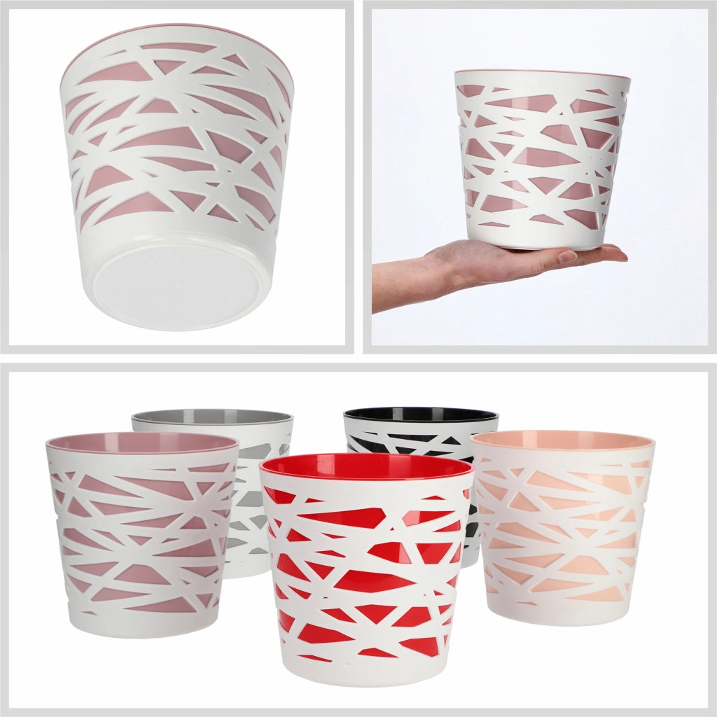 KADAX - Inserto in plastica per vaso di fiori e piante, 15 cm, rosa