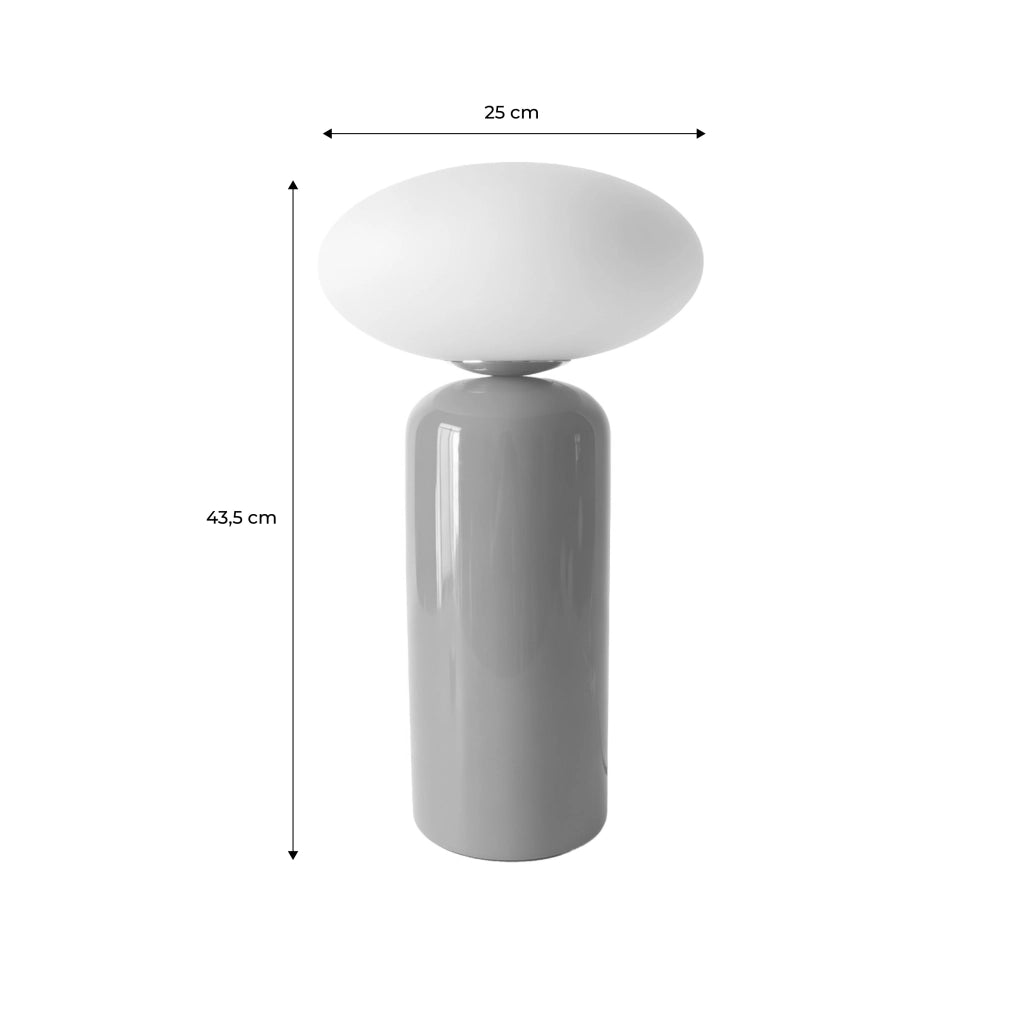 Lampada da tavolo da interno in ceramica e vetro ø25cm, bordeaux