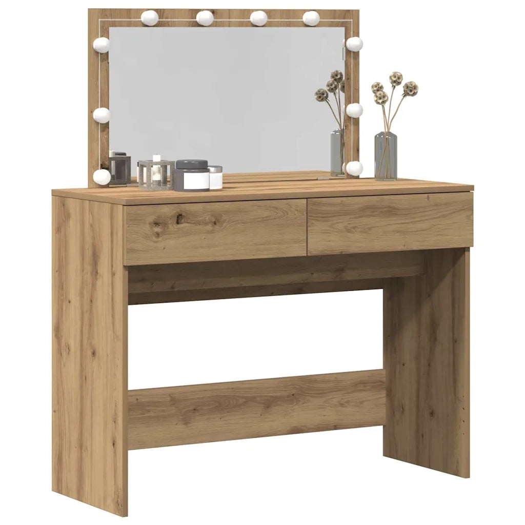 Toeletta | Tavolo da Trucco Rovere artigianale 100 x 40 x 120 cm