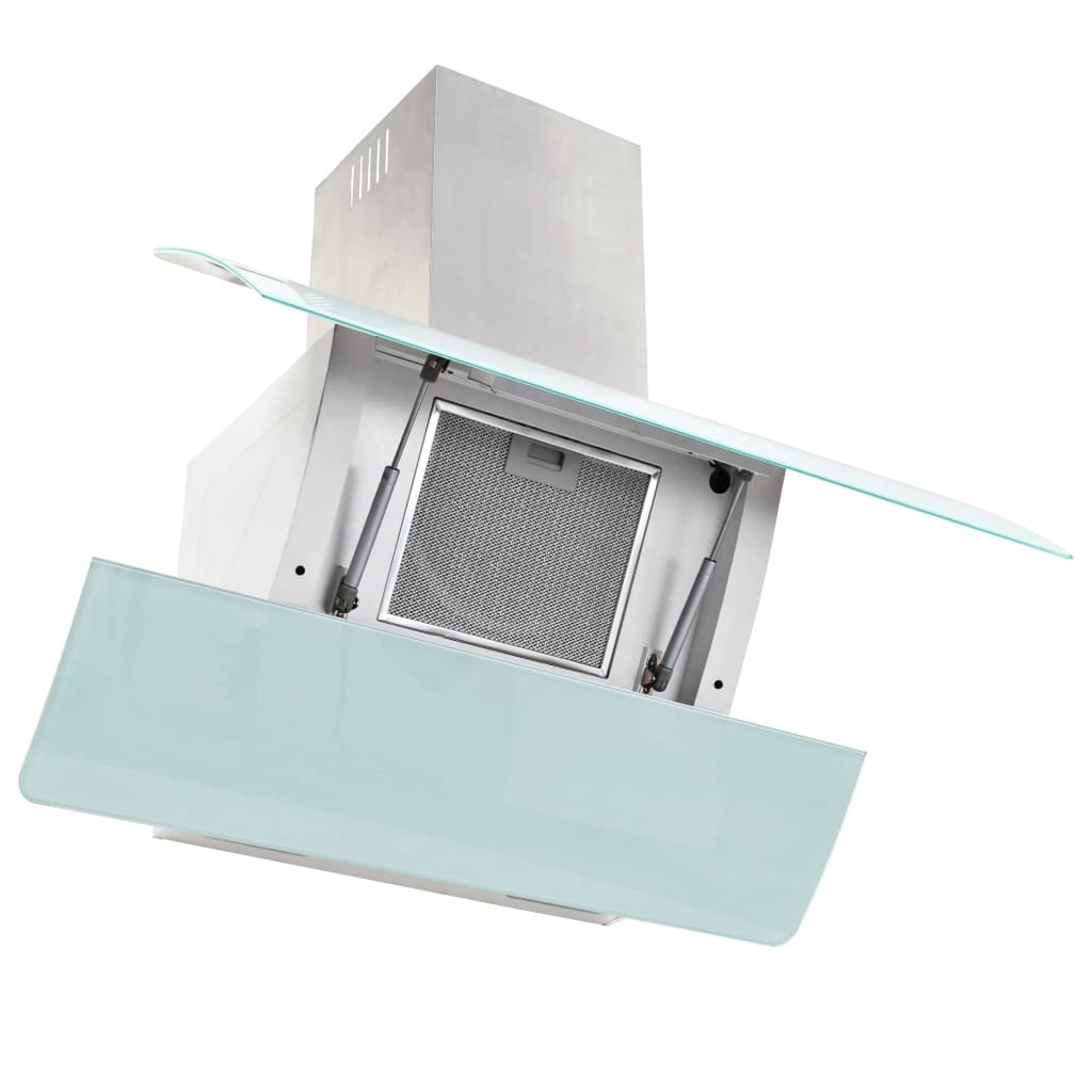 Cappa aspirante a parete in acciaio inox 756 m³/h 90 cm bianco 02_0005852