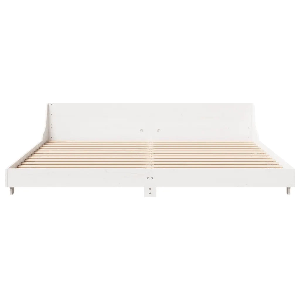 Letto senza Materasso Bianco 180x200 cm Legno Massello di Pino 850720