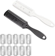 Messa per la rimozione dei peli - Tondeuse a doppia lama - Bianco e nero - Strumento per capelli e styling - Adatto per la cura dei capelli