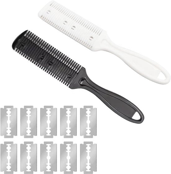 Messa per la rimozione dei peli - Tondeuse a doppia lama - Bianco e nero - Strumento per capelli e styling - Adatto per la cura dei capelli