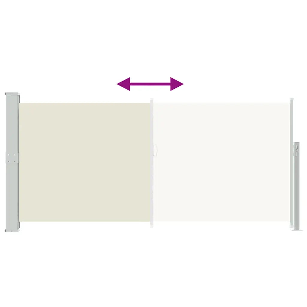 Tenda da Sole Laterale Retrattile 140 x 300 cm Crema 45354