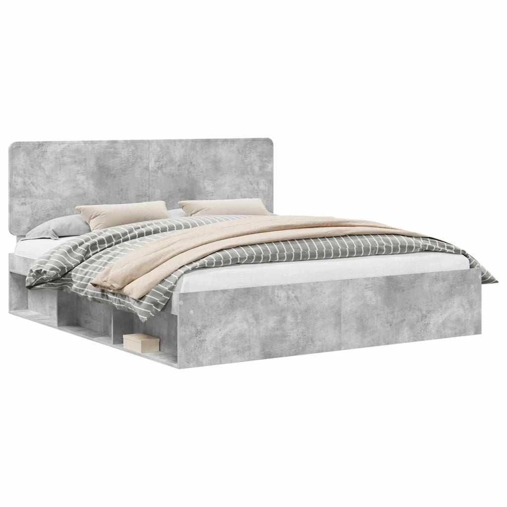Struttura del letto Calcestruzzo 180 x 200 cm Pino massello 3412455