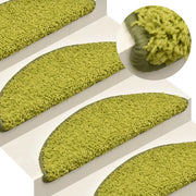 Tappetini per scale 15 pz 65x21x4 cm Verde Semicircolari Grandi 322383