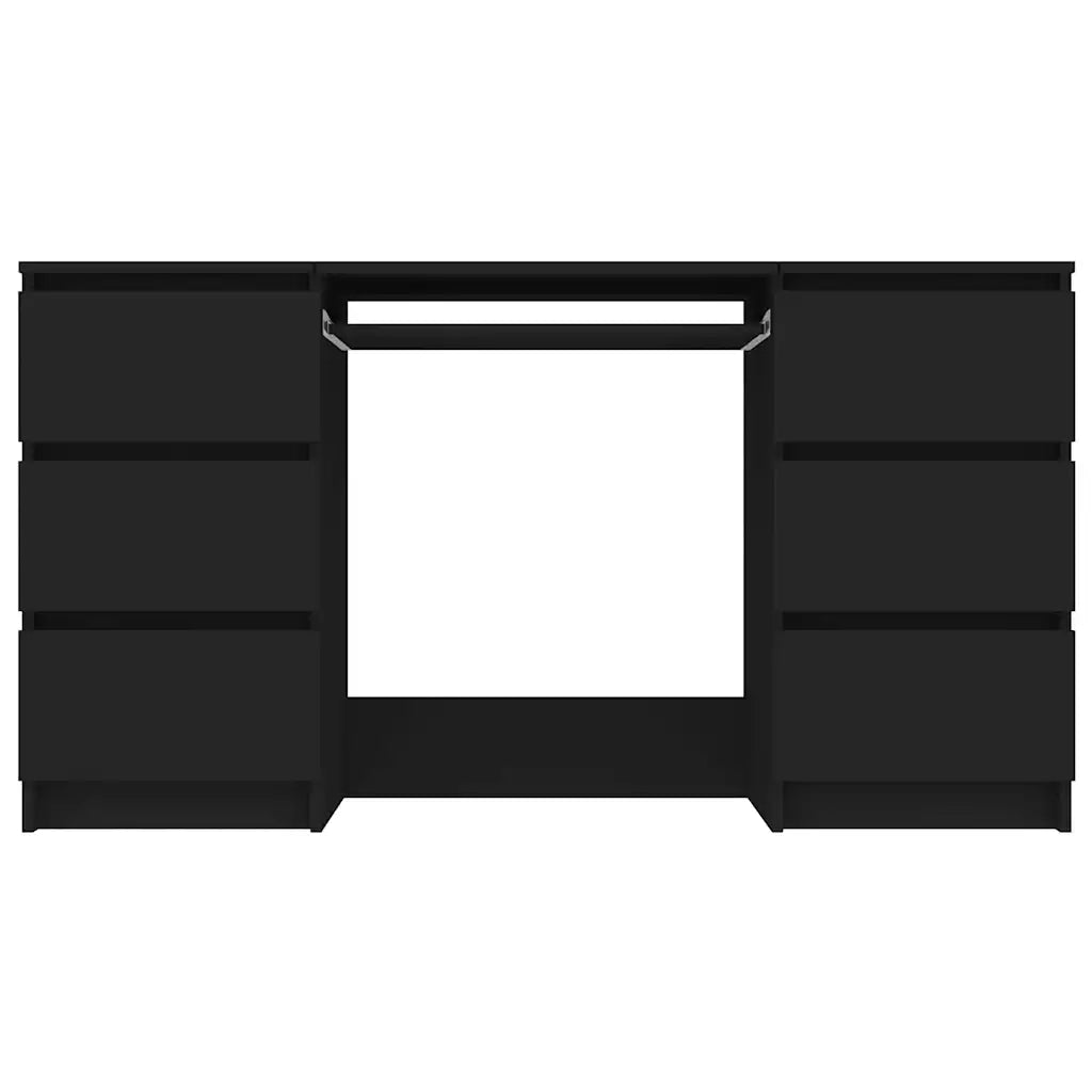 Scrivania Nera 140x50x77 cm in Legno Multistrato 800811