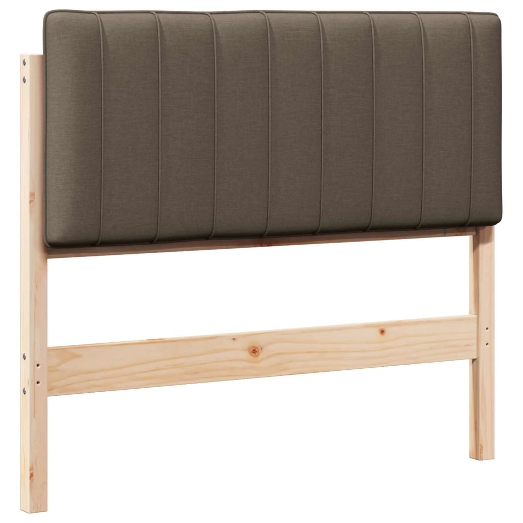Testiera imbottita-Testiera con Cuscini-Testata Marrone e taupe 100 cm Pino massello 973064