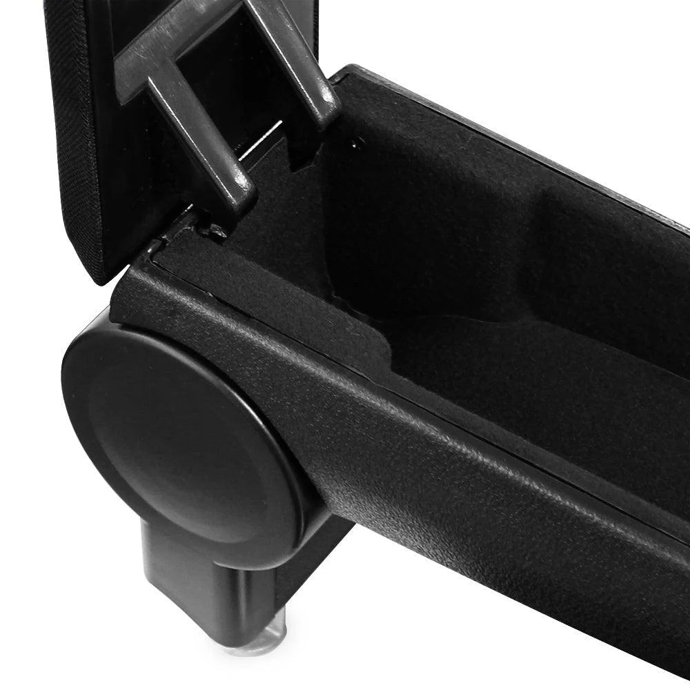 Bracciolo centrale per Volkswagen Passat B5 con scomparto imbottito in tessuto nero 03_0000725
