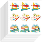 Sticker scolastici 180 pezzi - Sticker autoadesivi - Sticker decorativi - Tema scolastico - Sticker planner - Dimensioni 90 x 90 mm - Sticker decorativi