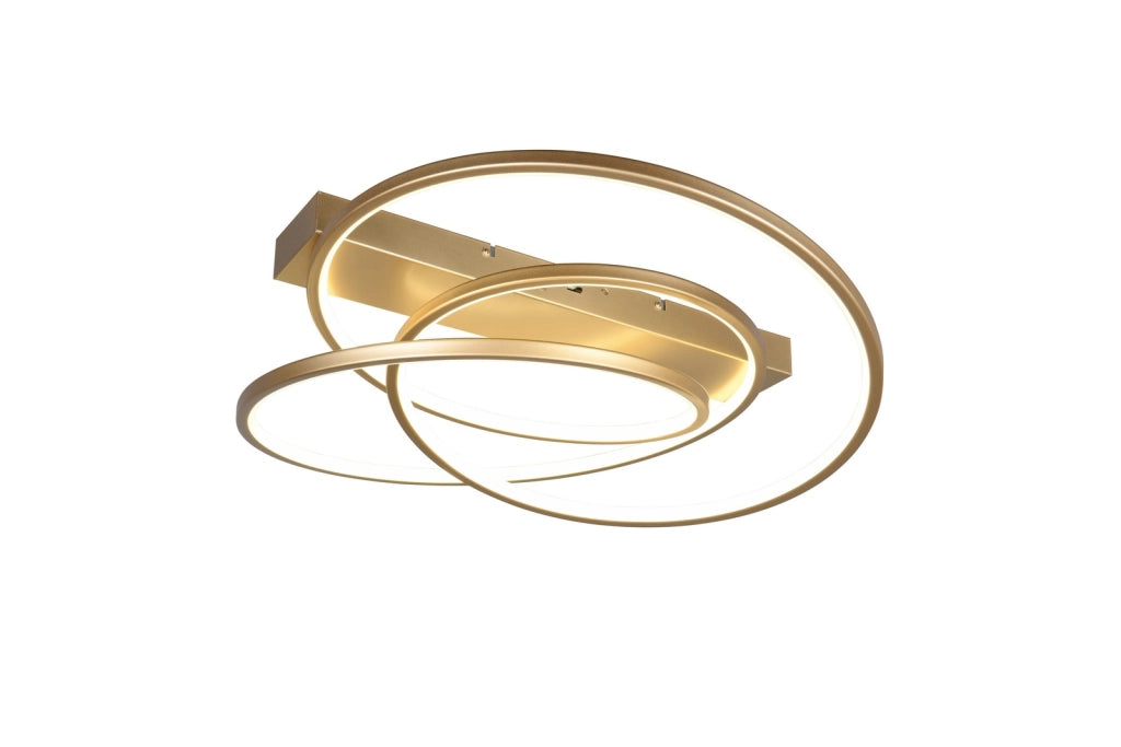 Plafoniera moderna ottone LED 34W dimmerabile Trio Darvin