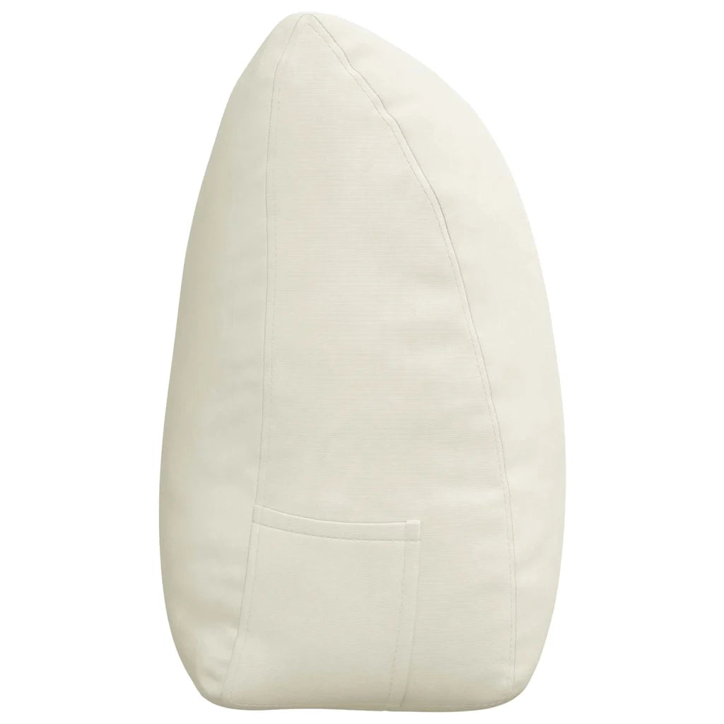Cuscino per Schiena Crema 180 x 24 x 50 cm Velluto 42014583