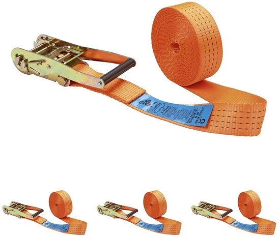 Ratelspanband unidirezionale, 1 pezzo, arancione, 50 mm/6 m, 2000/4000 kg (confezione da 4)