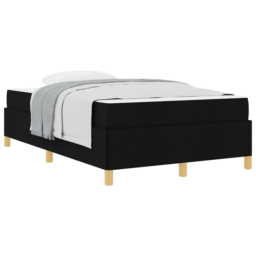 vidaXL Letto a molle Nero e Bianco e Nero 120 x 200 cm Tessuto