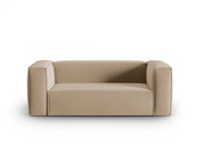 Cosmopolitan Design - Divano "Mackay" 2 posti in velluto sabbia 