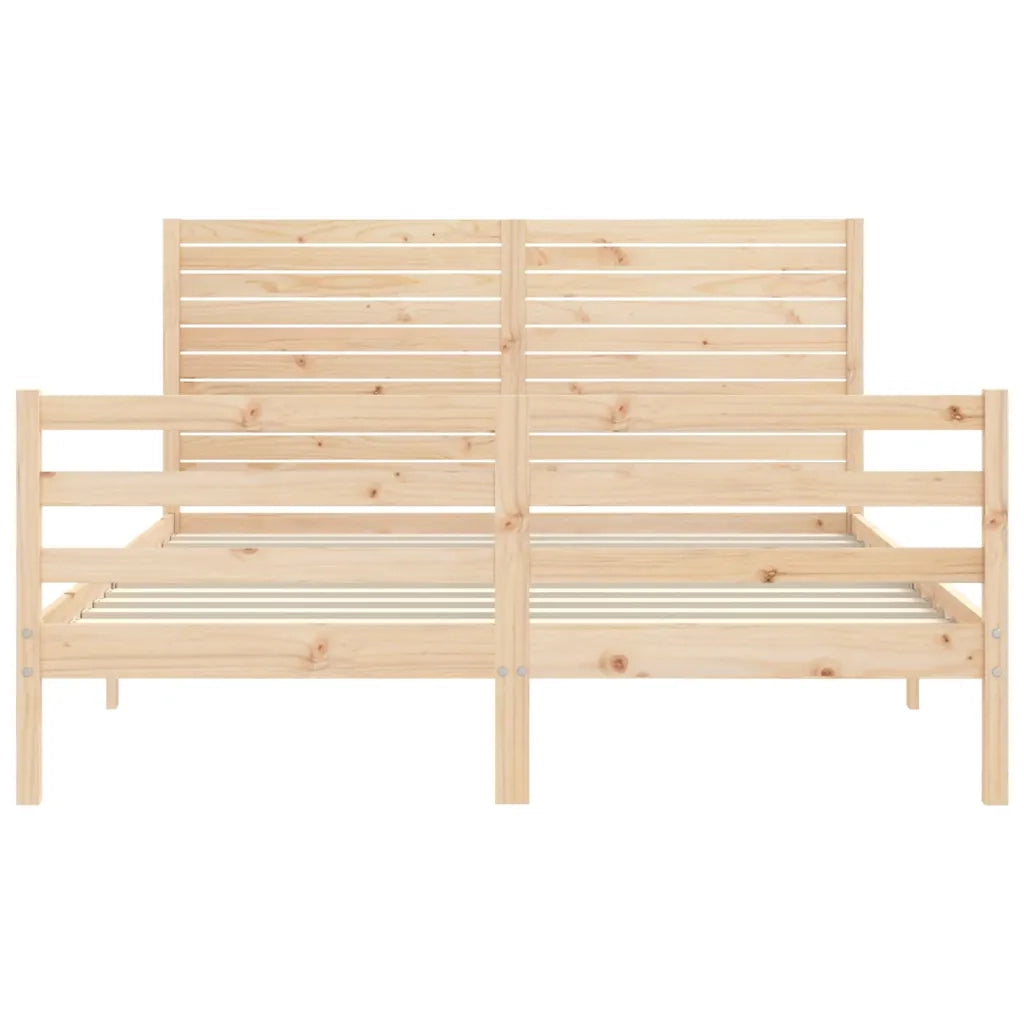 Giroletto con Testiera-Struttura Letto con testiera 160x200 cm in Legno Massello 262220