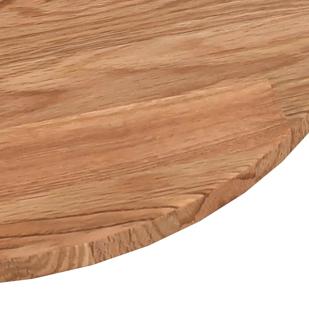 Piano Tavolo Rotondo Marrone Chiaro Ø40x1,5 cm Rovere Trattato 342959
