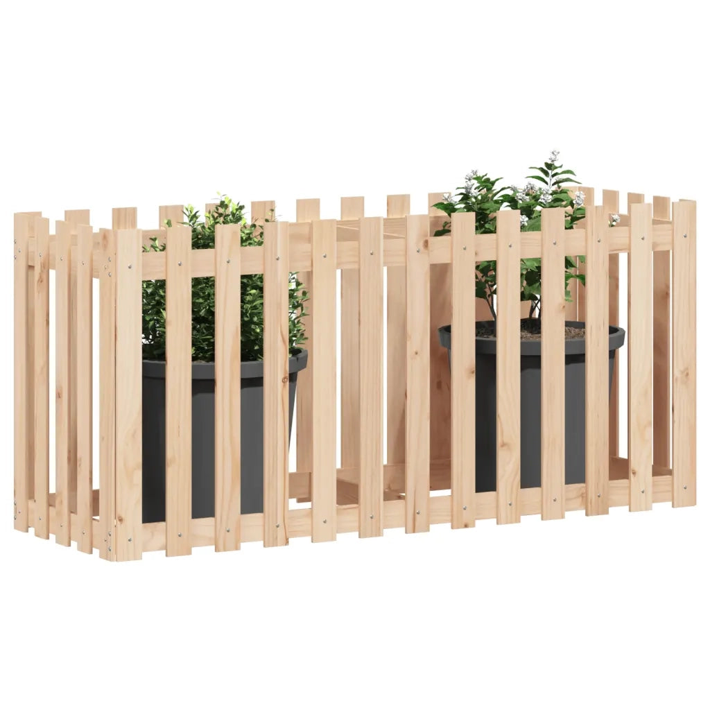 Fioriera Rialzata Giardino a Recinzione 150x50x70cm Legno Pino 832497
