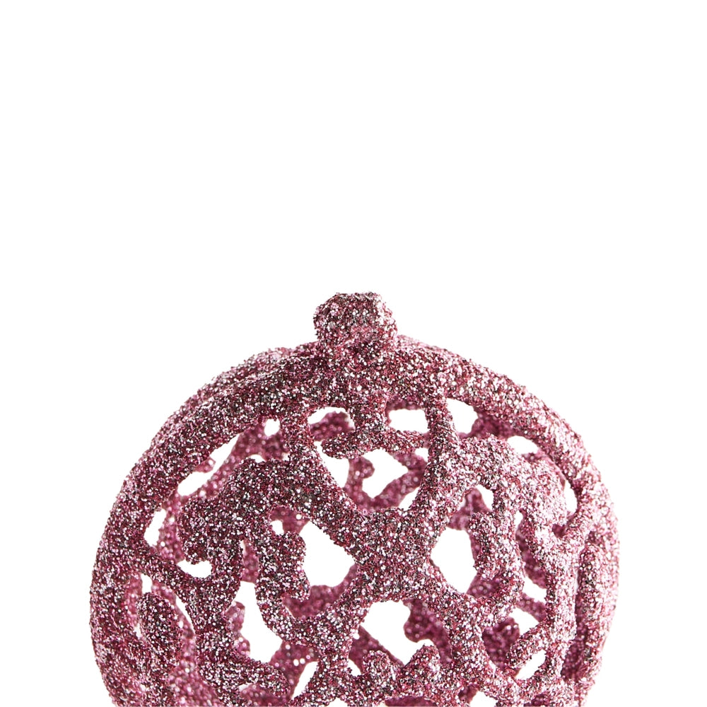 Set di 100 palle di Natale in plastica rosa appese all'albero di Natale in stile tradizionale e moderno Palle di Natale