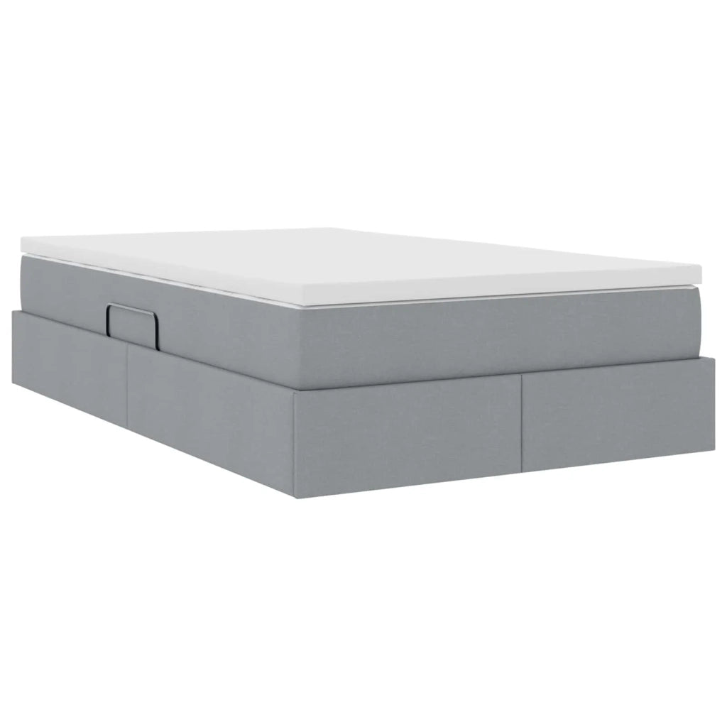 Letto con contenitore e materasso Grigio chiaro 120 x 190 cm 3370212