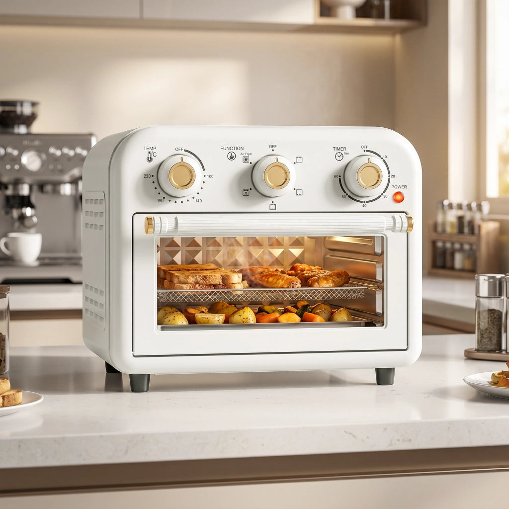 Heißluftfritteuse 12 Liter Mini Backofen mit Umluft 5 Programme