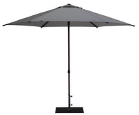 Ombrellone da Giardino Ø3 m Palo Ø38 mm in Alluminio Effetto Legno Tessuto Olefin Trend Wood Grigio