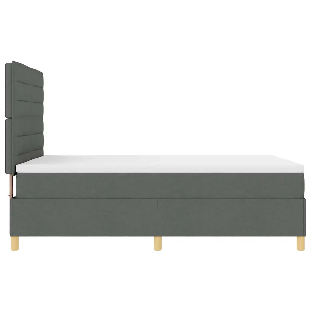 Letto a molle con materasso Grigio scuro 140 x 200 cm Tessuto 3339547