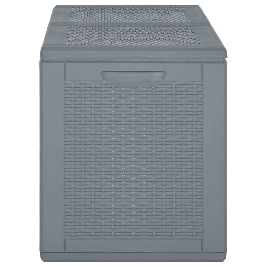 Baule da giardino rattan PP 180 litri grigio 02_0013090