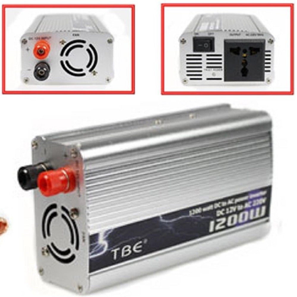 Trade Shop - Inverter Potenza 1200 Watt Effettivi Convertitore Da 12v A 220v Trasformatore -