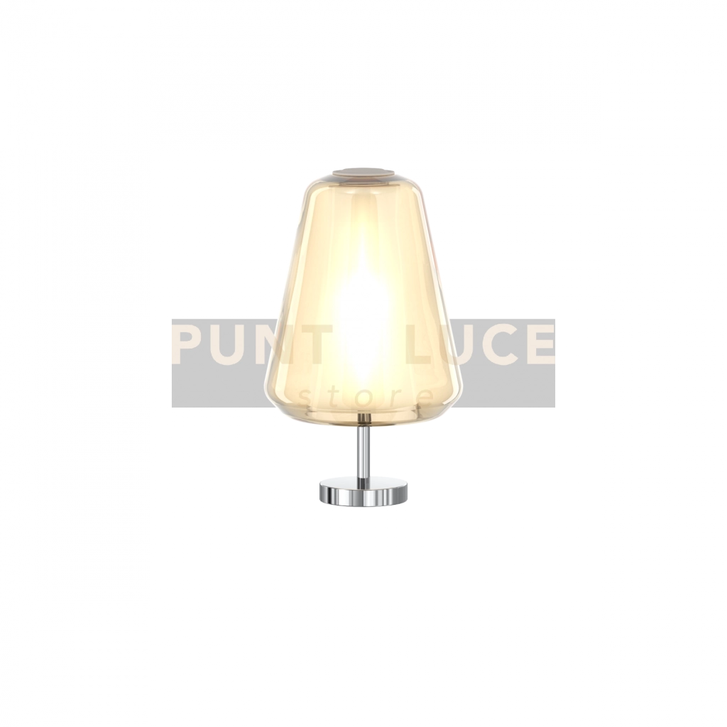 LUMETTO CROMO VETRO GAMMA AMBRA 1176CR-P GAMMA-AM