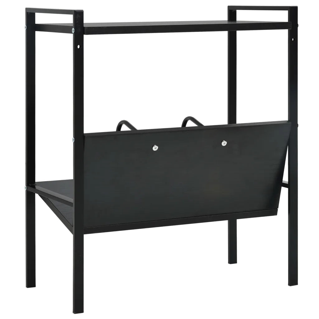 Scaffale Libri 2 Ripiani Nero 52x28x59 cm Legno Multistrato 288230