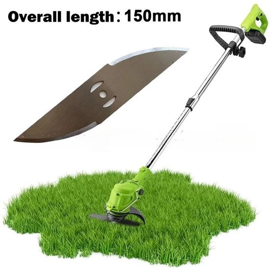 Lame per tagliaerba, 150MM | Lame pesanti per tagliatutto | Denti rigidi affilati, taglia erba e infestanti (lame metalliche, set da 10)