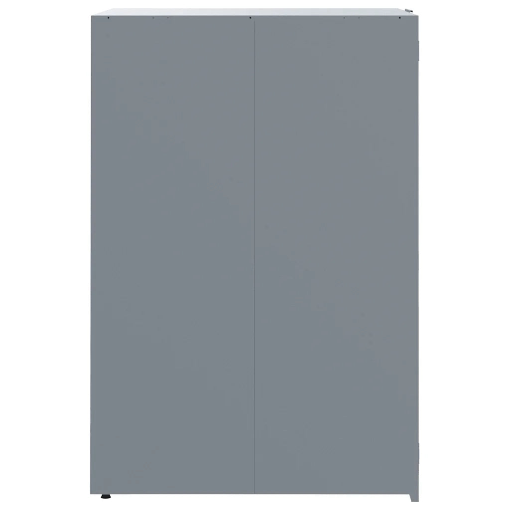 Copribidone con Ruote per 4 Bidoni Grigio 276x79x117cm Acciaio 3279989