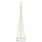 Albero di Natale LED-Luci decorative natalizie Bianco caldo 51 x 51 x 190 cm Metallo