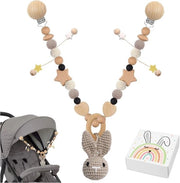 Catena per passeggino in legno per bambini - giocattolo per passeggino - linea giocattoli per bambini