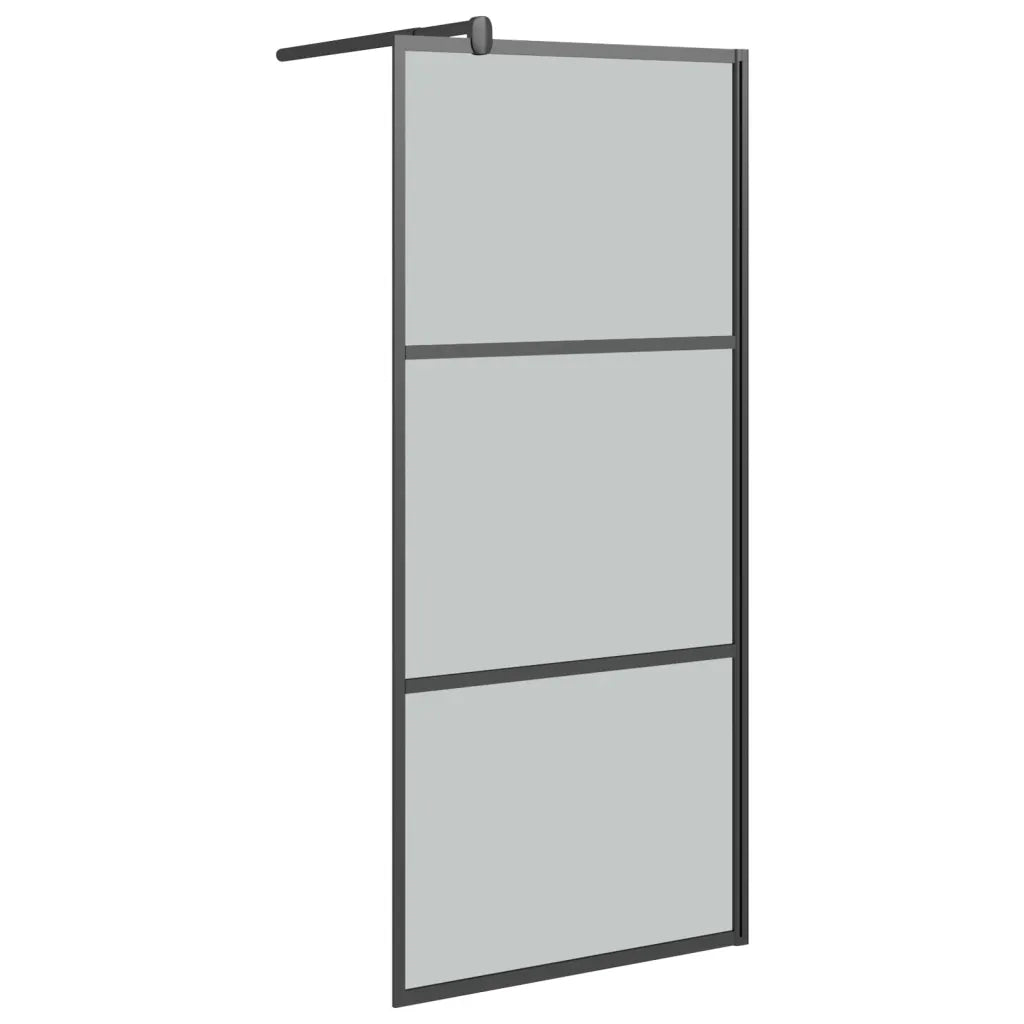 Parete Doccia Walk in 90x195 cm in Vetro Scuro ESG Nero 151890