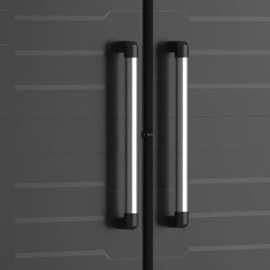 Armadio in Resina 4 Ripiani 65x45x182 cm Keter Detroit Alto Nero