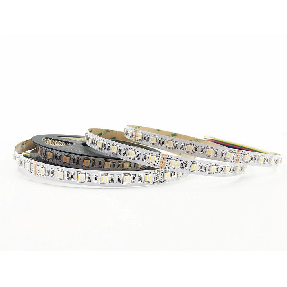 STRIP LED 5050 DC24V IN KAPTON 60 LED PER MT 19,2W PER MT 712LM PER MT RGB+CCT 1,2X500CM