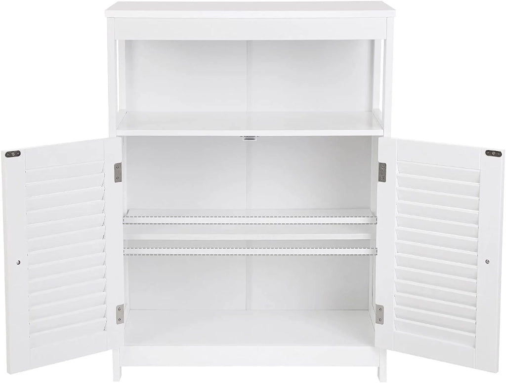 Mobiletto/contenitore da bagno con 2 ante 80 cm MDF bianco 12_0000821